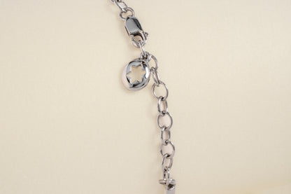 Brazalete oro blanco con esmeralda natural - BRA004