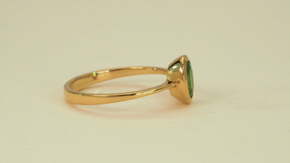 Anillo solitario oro amarillo con esmeralda - ANA113