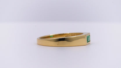 Anillo oro amarillo con esmeralda natural - ANA181