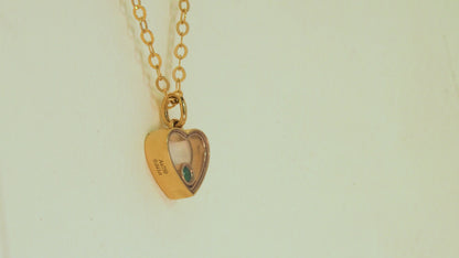 Dije oro amarillo con esmeralda natural - DOA099