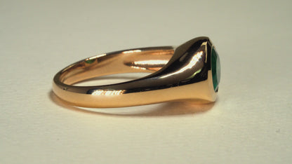 Anillo oro amarillo con esmeralda natural - ANA141