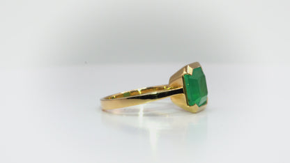 Anillo oro amarillo con esmeralda natural - ANA161