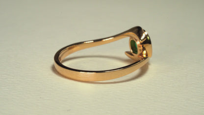 Anillo solitario oro amarillo con esmeralda - ANA109