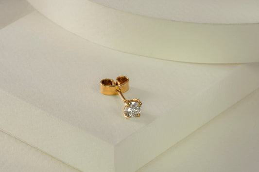 Topo solitario con diamante natural - ARO005 - Etherna
